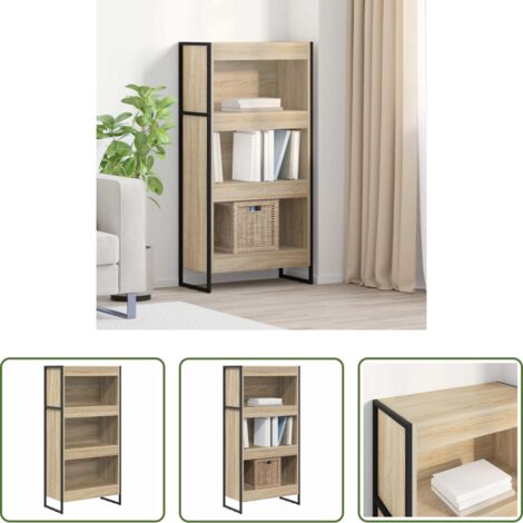 vidaXL Armadio in legno multistrato -  Armadio per Libri Sonoma 80 x 30 x 155 cm Legno multistrato