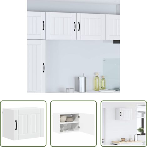 vidaXL Armadio in legno multistrato -  Mobile da cucina Bianco 50 x 31 x 40 cm Legno multistrato