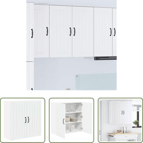 vidaXL Armadio in legno multistrato -  Mobile da cucina Bianco 80 x 31 x 80 cm Legno multistrato