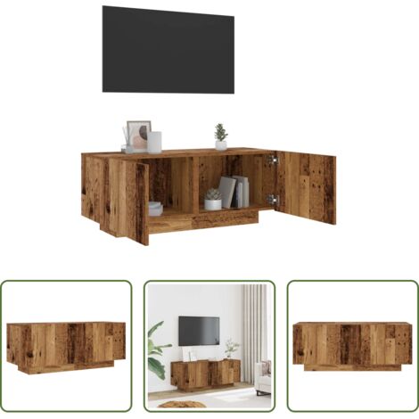 vidaXL Armadio in legno multistrato -  Mobile Porta TV Legno Vecchio 100x35x40 cm in Legno Multistrato