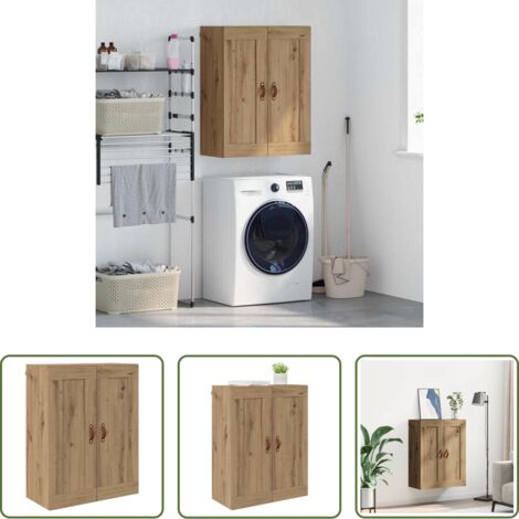 vidaXL Armadio in legno multistrato -  Pensile Rovere artigianale 69,5 x 34 x 90 cm Legno multistrato