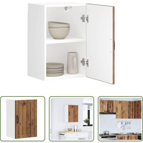 vidaXL Armadio in legno -  Pensile da Cucina Lucca Legno Antico in Legno Multistrato