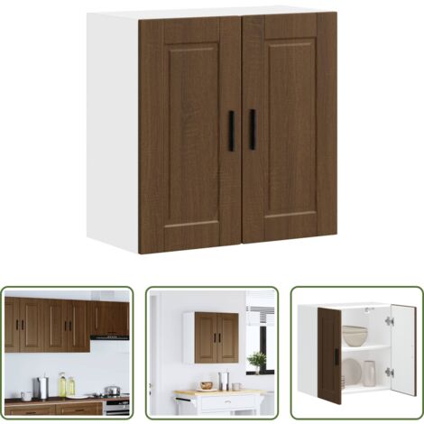 vidaXL Armadio in legno -  Pensile da Cucina Porto Rovere Marrone in Legno Multistrato