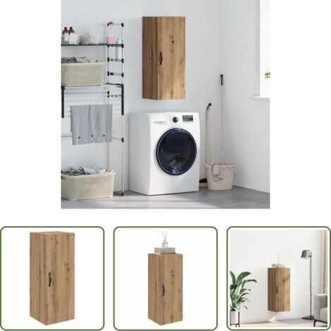 vidaXL Armadio in legno -  Pensile Rovere artigianale 34,5 x 34 x 90 cm Legno multistrato