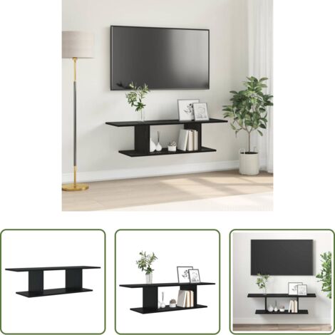 vidaXL Armadio in legno -  Set mobile TV Nero 103 x 30 x 26,5 cm Legno multistrato