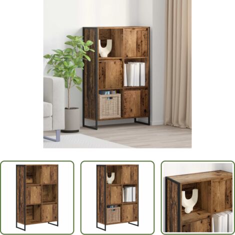vidaXL Armadio in legno vecchio -  Armadio per Libri Legno vecchio 68 x 30 x 108.5 cm