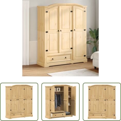 vidaXL Armadio in pino -  Armadio Corona 151,5x52x186 cm in Legno Massello di Pino