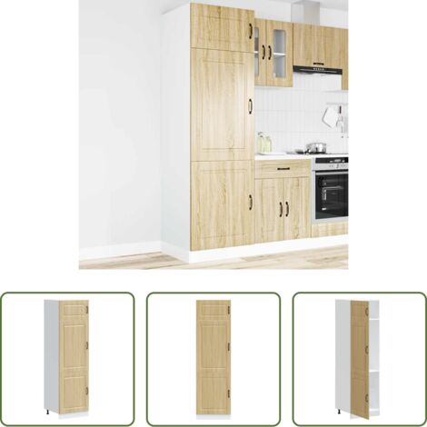 vidaXL Armadio in truciolato -  Armadio da Cucina Kalmar Rovere Sonoma in Legno Multistrato