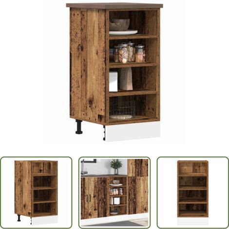 vidaXL Armadio in truciolato -  Armadio Inferiore “Riga” Legno Antico 40x44,5x81,5 cm