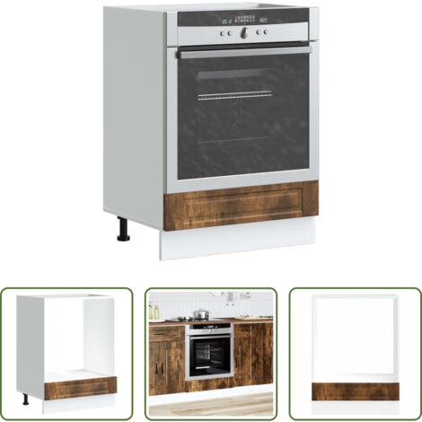 vidaXL Armadio in truciolato -  Armadio per Forno Porto Rovere Fumo in Legno Multistrato