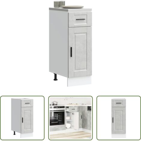 vidaXL Armadio in truciolato -  Base da Cucina Porto Grigio Cemento in Legno Multistrato