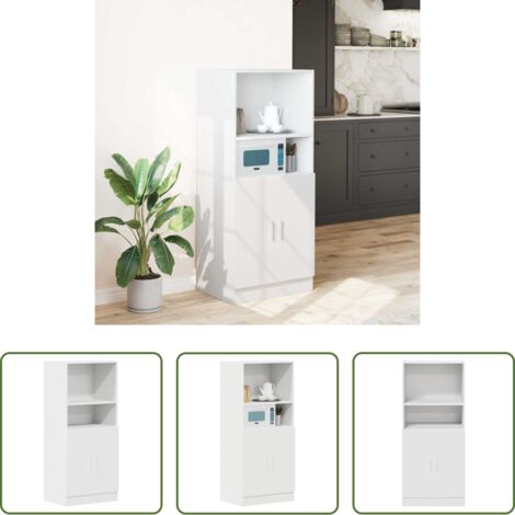 vidaXL Armadio in truciolato -  Mobile da Cucina Bianco 57x41,5x131,5 cm in Truciolato