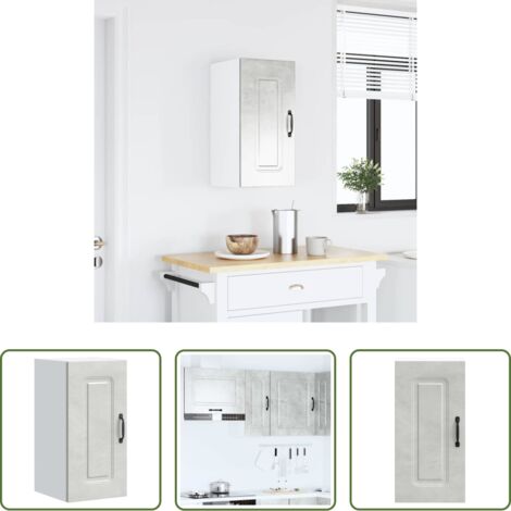 vidaXL Armadio in truciolato -  Pensile da Cucina Kalmar Grigio Cemento in Legno Multistrato