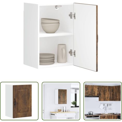 vidaXL Armadio in truciolato -  Pensile da Cucina Kalmar Rovere Fumo in Legno Multistrato