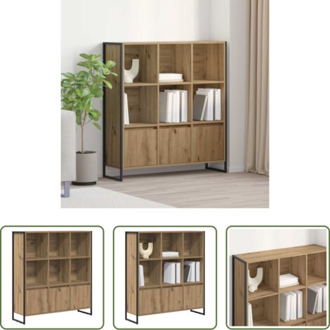 vidaXL Armadio industriale -  Armadio per Libri 2 pcs Rovere Artigianale 99,5 x 30 x 108 cm