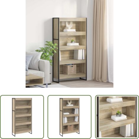 vidaXL Armadio industriale -  Armadio per Libri 2 pcs Sonoma 80 x 30 x 155 cm