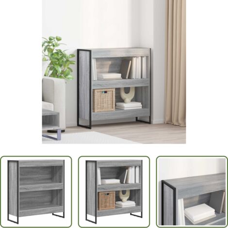 vidaXL Armadio industriale -  Armadio per Libri Grigio Sonoma 80 x 30 x 155 cm