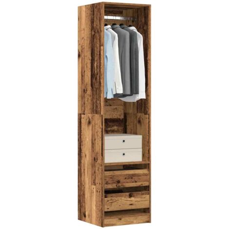 vidaXL Armadio Legno Antico 50x50x200 cm in Legno Multistrato