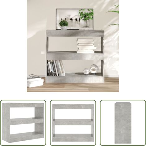 vidaXL Armadio -  Libreria/Divisorio Grigio Cemento 80x30x72 cm