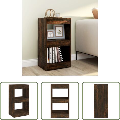 vidaXL Armadio -  Libreria/Divisorio Rovere Fumo 40x30x72 cm
