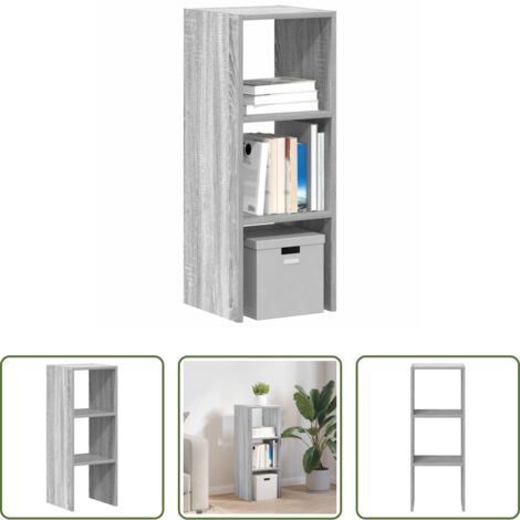 vidaXL Armadio -  Libreria Impilabili Grigio Sonoma 30x30x80 cm Legno Multistrato