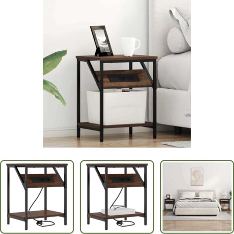 vidaXL Armadio marrone - Armadio da Notte Rovere Marrone 38 x 30 x 48 cm