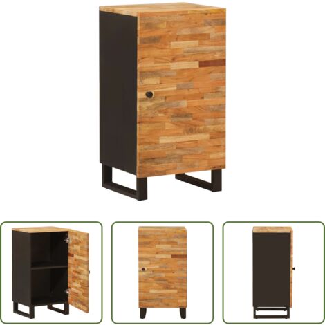 vidaXL Armadio marrone -  Mobile laterale Marrone 40 x 33 x 75 cm Legno di mango massello