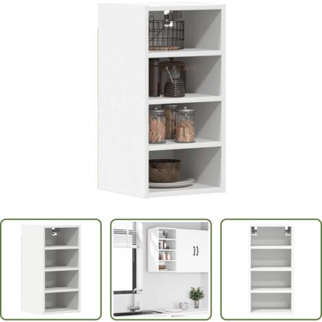 vidaXL Armadio mobile -  Mobile Pensile “Riga” Bianco 30x29,5x60 cm