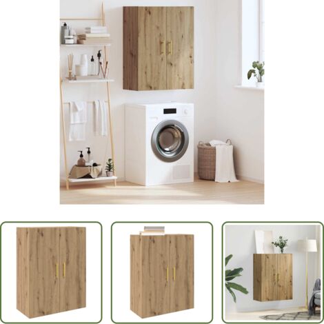 vidaXL Armadio moderno -  Armadietto a muro Rovere artigianale 69,5 x 34 x 90 cm