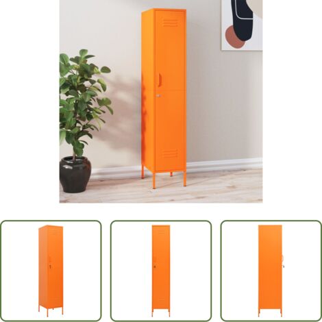vidaXL Armadio moderno -  Armadio Arancione 35x46x180 cm in Acciaio