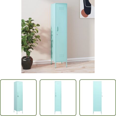 vidaXL Armadio moderno -  Armadio Menta 35x46x180 cm in Acciaio