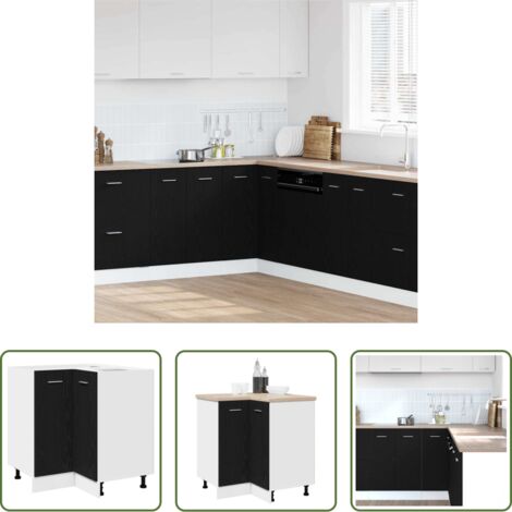 vidaXL Armadio moderno -  Armadio pensile Rovere Nero 75,5 x 75,5 x 80,5 cm