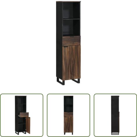 vidaXL Armadio moderno -  Armadio per Lavabo da Bagno con porta Noce 38 x 33 x 160 cm