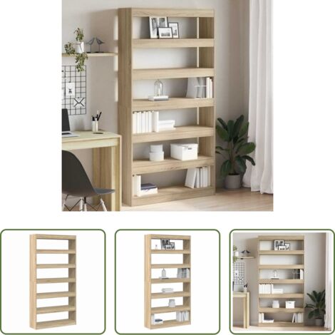 vidaXL Armadio moderno -  Armadio per Libri Rovere Sonoma 100 x 30 x 198 cm