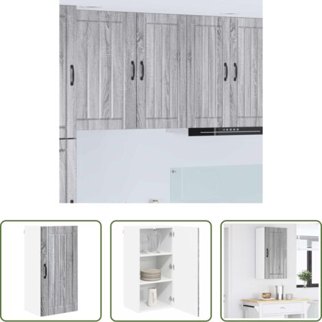 vidaXL Armadio moderno -  Mobile da cucina Grigio Sonoma 40 x 31 x 80 cm
