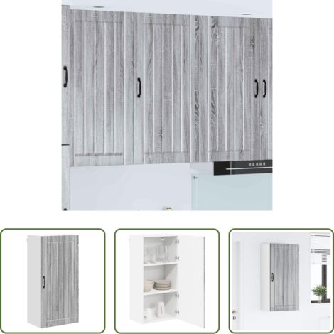 vidaXL Armadio moderno -  Mobile da cucina Grigio Sonoma 50 x 31 x 100 cm