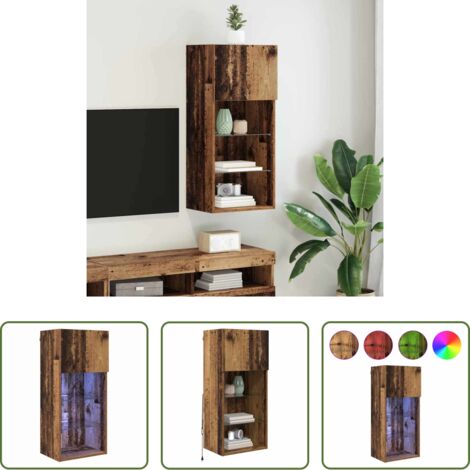 vidaXL Armadio moderno -  Mobile TV da Parete Legno vecchio 40,5 x 30 x 90 cm