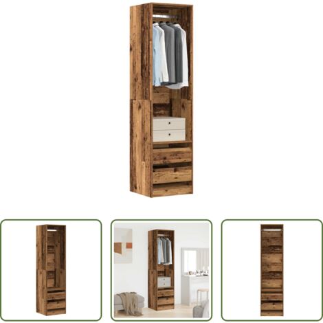 vidaXL Armadio multistrato -  Armadio Legno Antico 50x50x200 cm in Legno Multistrato