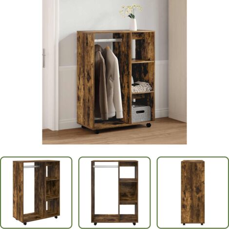 vidaXL Armadio multistrato -  Armadio Rovere Fumo 80x40x110 cm in Legno Multistrato