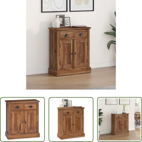 vidaXL Armadio naturale -  Armadio con porta Naturale 65 x 30 x 75 cm Legno di teak solido