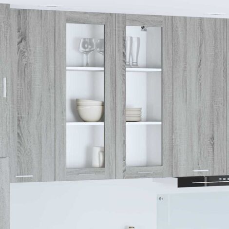 vidaXL Armadio pensile con porta Grigio Sonoma 80 x 31 x 100 cm