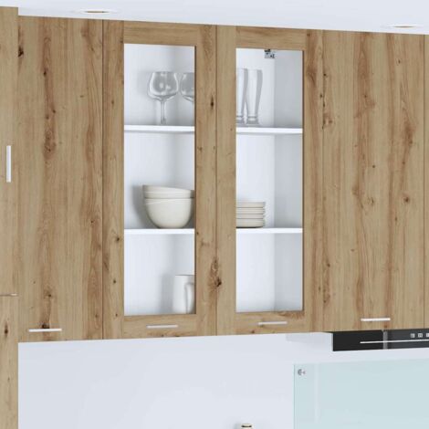 vidaXL Armadio pensile con porta Rovere artigianale 80 x 31 x 100