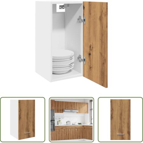 vidaXL Armadio pensile -  Mobile Pensile “Lyon” Rovere Artigianale 30x31x60 cm