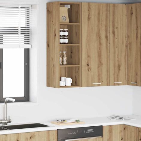 vidaXL Armadio pensile Rovere artigianale 30 x 29,5 x 100 cm