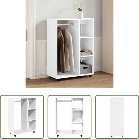 vidaXL Armadio per camera da letto - Armadio Bianco 80x40x110 cm in Legno Multistrato