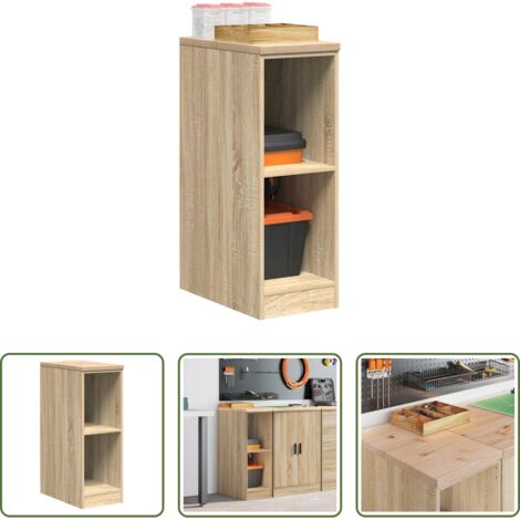 vidaXL Armadio per garage -  Armadietto da Garage Rovere Sonoma 30x51x85 cm