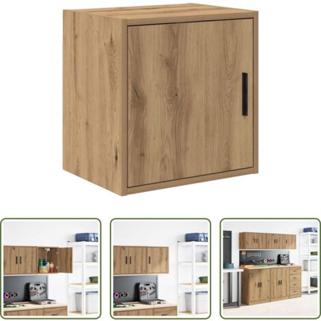 vidaXL Armadio per garage -  Pensile per Garage Rovere Artigianale in Legno Multistrato