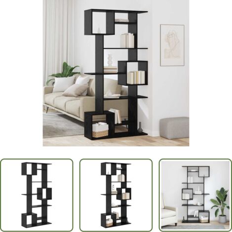 vidaXL Armadio per libri -  Armadio per Libri Rovere Nero 92 x 29 x 188 cm