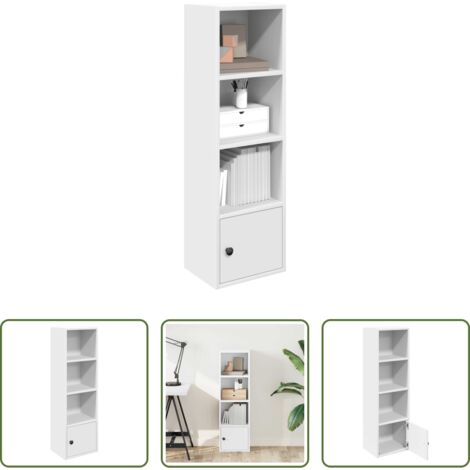 vidaXL Armadio per libri -  Libreria Bianca 31x24x102 cm in Legno Multistrato