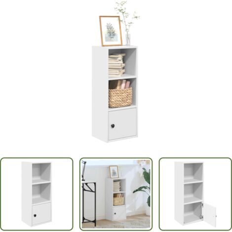 vidaXL Armadio per libri -  Libreria Bianca 31x24x77 cm in Legno Multistrato